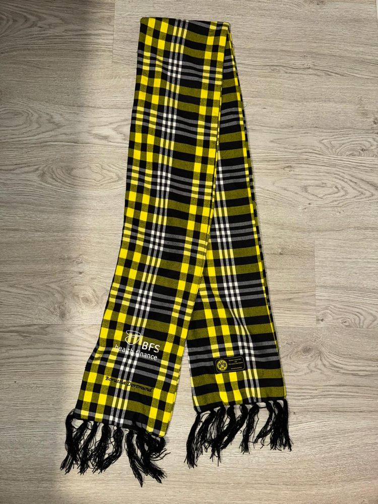 Yellow And Black Checkered Scarf